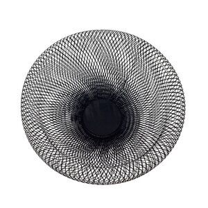 Modern Wire Mesh Fruit Basket Display Storage Bowl Black Open Mesh Design